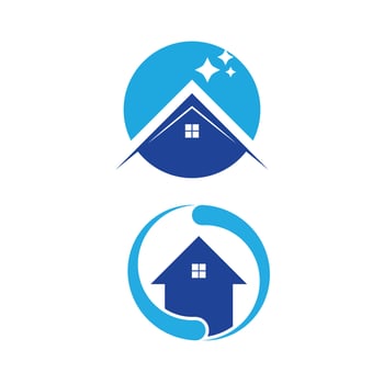 Home Washing Logo icon set vector