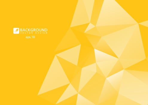 Yellow Abstract polygonal Geometric background. vector