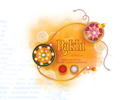illustration of decorated Rakhi for Indian festival Indian brother and sister festival concept vector