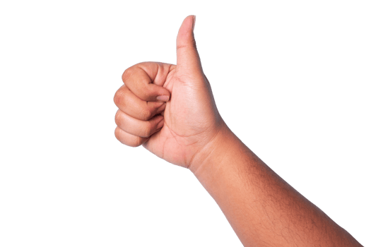 person's hand showing thumbs up, concept showing good appreciation, and okay or agree png