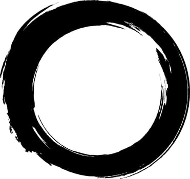 Grunge round with brush vector