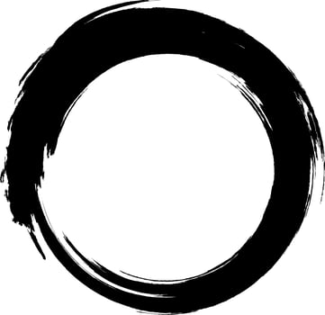 Grunge round with brush vector