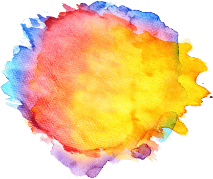 Watercolor paint brush strokes from a hand drawn background png