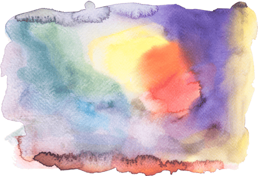 Watercolor paint brush strokes from a hand drawn background png