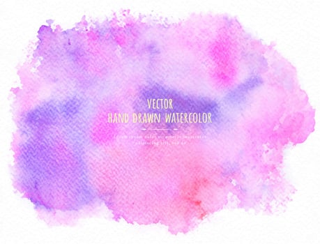 Vector Watercolor paint brush strokes from a hand drawn isolated on white background