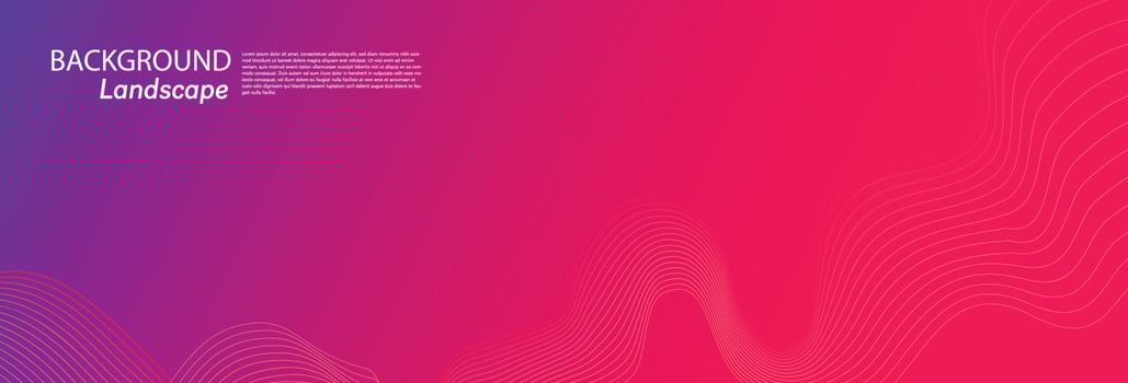Colorful abstract wave in black background. dynamic abstract line design in modern and luxurious style. panoramic wallpaper design for banner. vector