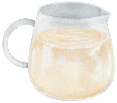 Jug with milk watercolor illustration png