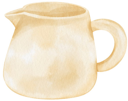 Jug with tea watercolor illustration png