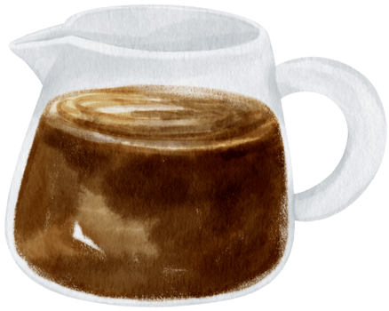 Jug with coffee watercolor illustration png
