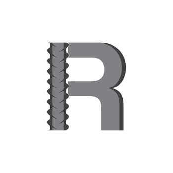 letter R rebar services logo vector