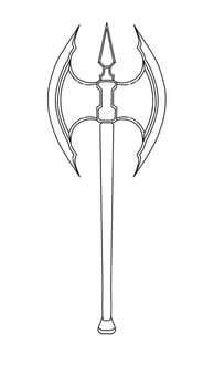 Line art ax design vector
