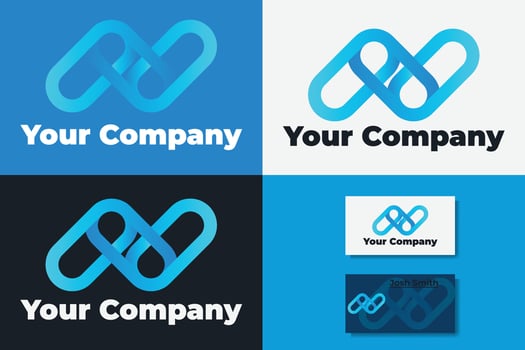 logo letter N blue vector