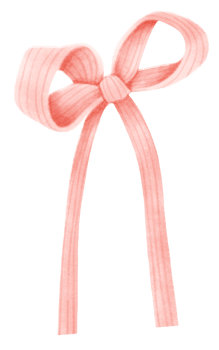 Pink gift ribbon bow illustrations hand painted watercolor styles png