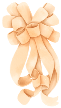 Beige gift ribbon bow illustrations hand painted watercolor styles png