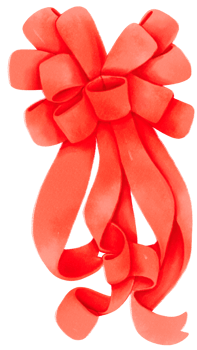 Red gift ribbon bow illustrations hand painted watercolor styles png