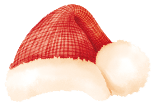 Christmas hat illustrations watercolor styles png