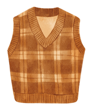 winter clothes vest illustrations watercolor styles png