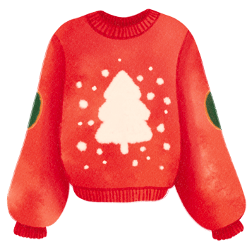 Christmas clothes element illustrations watercolor styles png