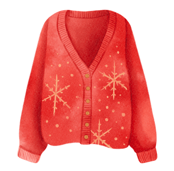 Christmas clothes element illustrations watercolor styles png