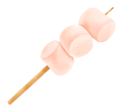 marshmallow stick illustrations watercolor styles png
