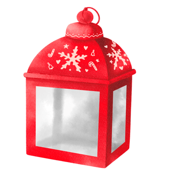 Christmas lantern illustrations watercolor styles png