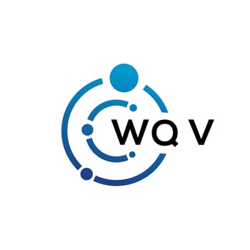 WQV letter technology logo design on white background. WQV creative initials letter IT logo concept. WQV letter design. vector