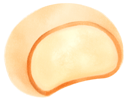 Mochi watercolor illustration png
