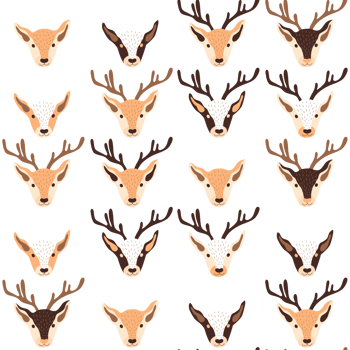 Christmas pattern design with deer. png
