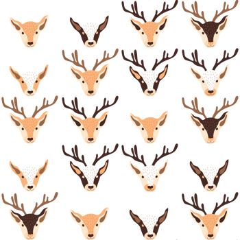 Christmas pattern design with deer. png