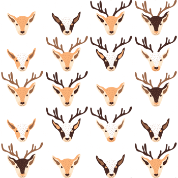 Christmas pattern design with deer. png