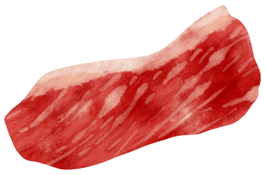 raw meat watercolor style for Decorative Element png