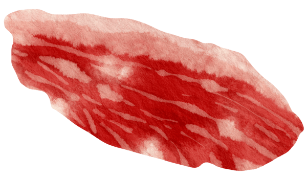 raw meat watercolor style for Decorative Element png