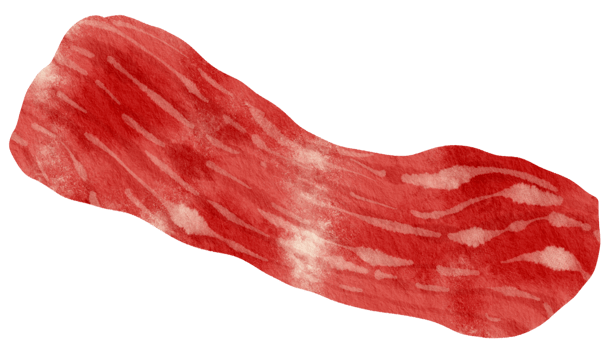 raw meat watercolor style for Decorative Element png