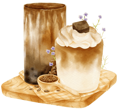 chocolate drink composition watercolor png