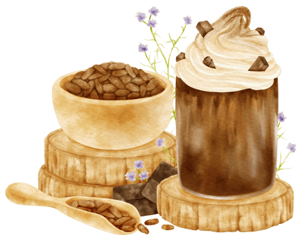 chocolate drink composition watercolor png