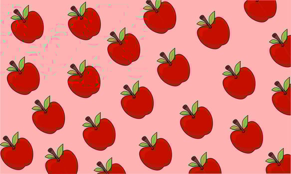 modern design apple fruit pattern vector