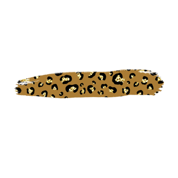Leopard Glitter Brush Stroke png