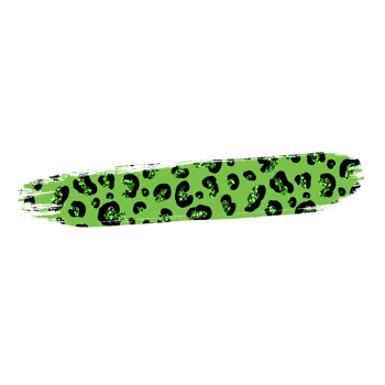 Green Leopard Painting png