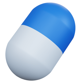 3d rendering blue capsule medicine isolated png