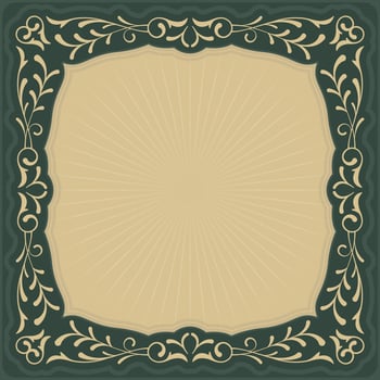 Art Nouveau Inspired Background Frame vector