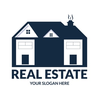 PReal estate logo design. Logo can be used for real estate companies vector