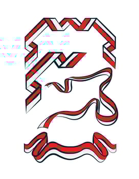indonesia ribbon flag set in various creative design. Vector illustration on a white background
