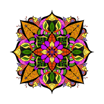Mandalas geometric pattern, Warm Mandala,Rainbow Flower of Life with Lotus, Flower of Life in Lotus png
