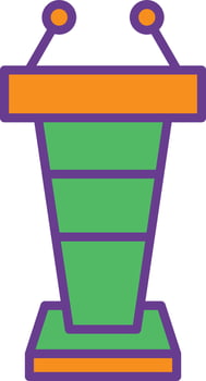Tribune Line Filled Two Color vector