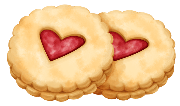 Watercolor cookies illustration png
