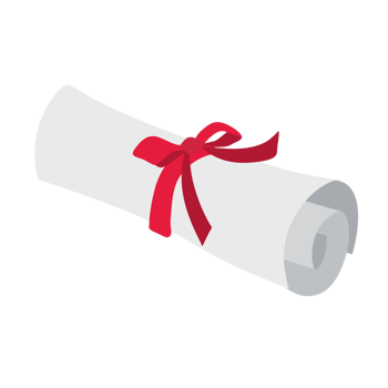 Bow tie graduation certificate PNG file