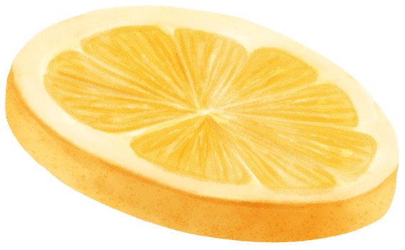 watercolor lemon fruit slice png