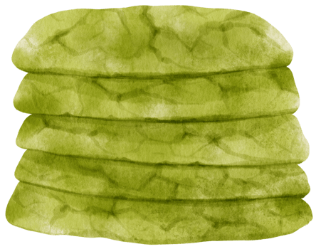 matcha green tea cookies tower watercolor illustration png