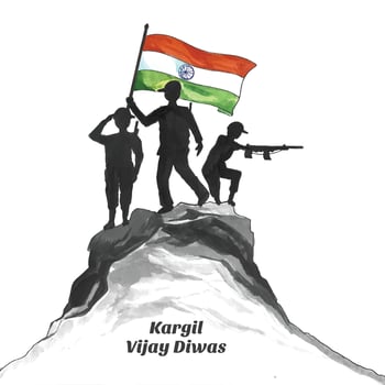 26 July kargil vijay diwas for kargil victory day background vector