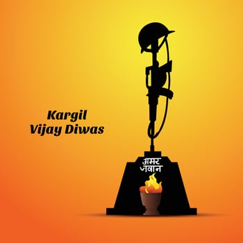 26 July kargil vijay diwas for kargil victory day background vector